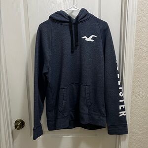 Hollister Men's Dark Blue Hoodie